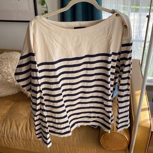 Jcrew boatneck Breton stripe shirt